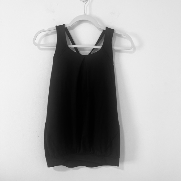 Lululemon Nouveau Limits Tank Top with Built in Sport Bra in Black Size 4 - Picture 2 of 10
